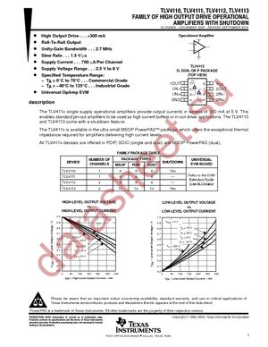 TLV4112CDGN datasheet  